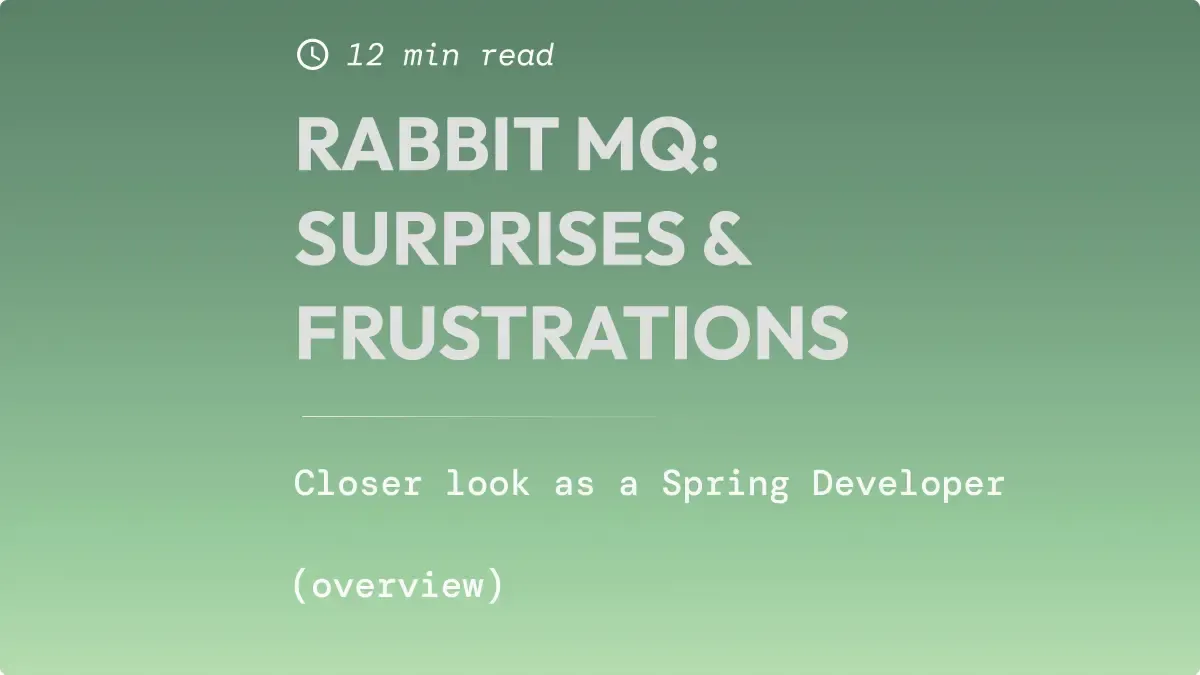 Rabbit MQ: surprises and frustrations